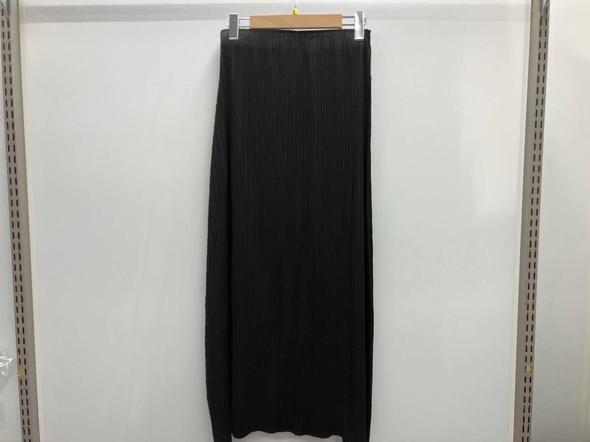 イッセイミヤケ シワ加工ロングスカート プリーツプリーズ シルク 未使用級 総柄 プリーツプリーズ イッセイミヤケ ロングスカート