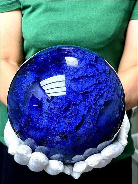 超大直径約: 207mm 12110g超綺麗水晶丸玉B84B1/475B10 超大直径約