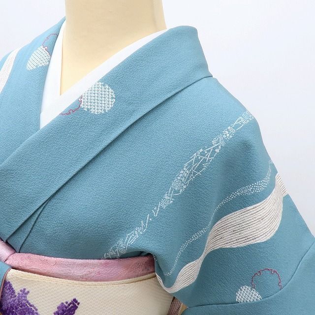 百華❀Y4054◇美品 正絹 手縫い仕立て 雪輪 小紋 着物 単品 - メルカリ