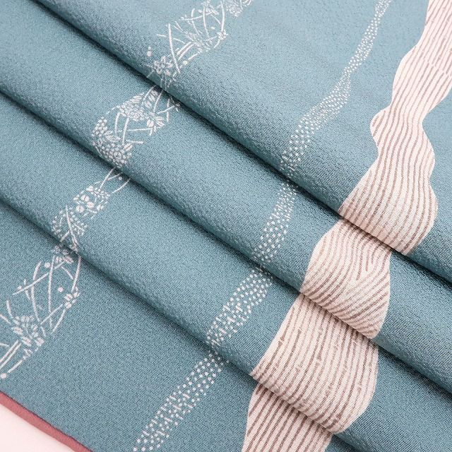 百華❀Y4054◇美品 正絹 手縫い仕立て 雪輪 小紋 着物 単品 - メルカリ