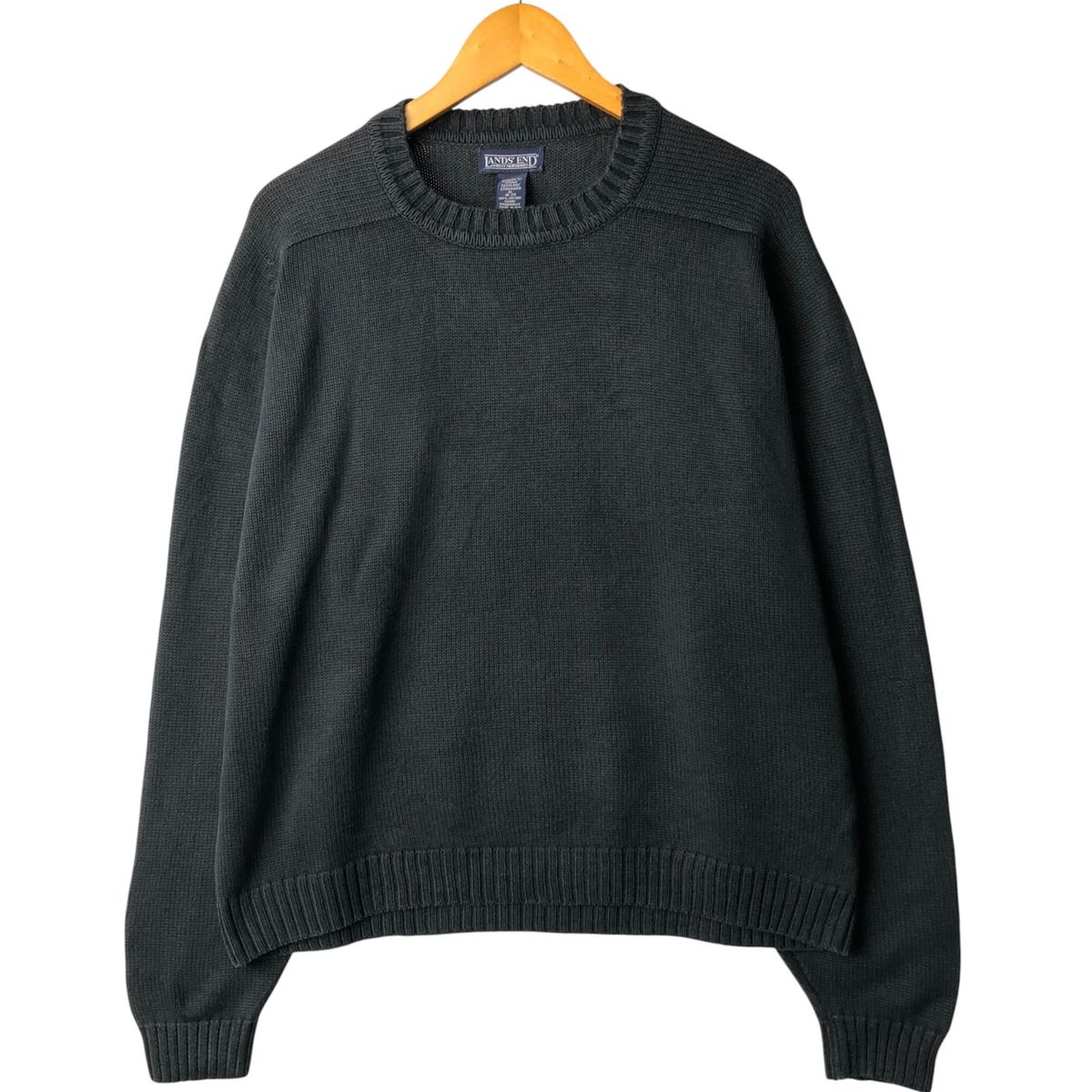 古着 90~00年代 ランズエンド LANDS' END コットンニットセーター USA