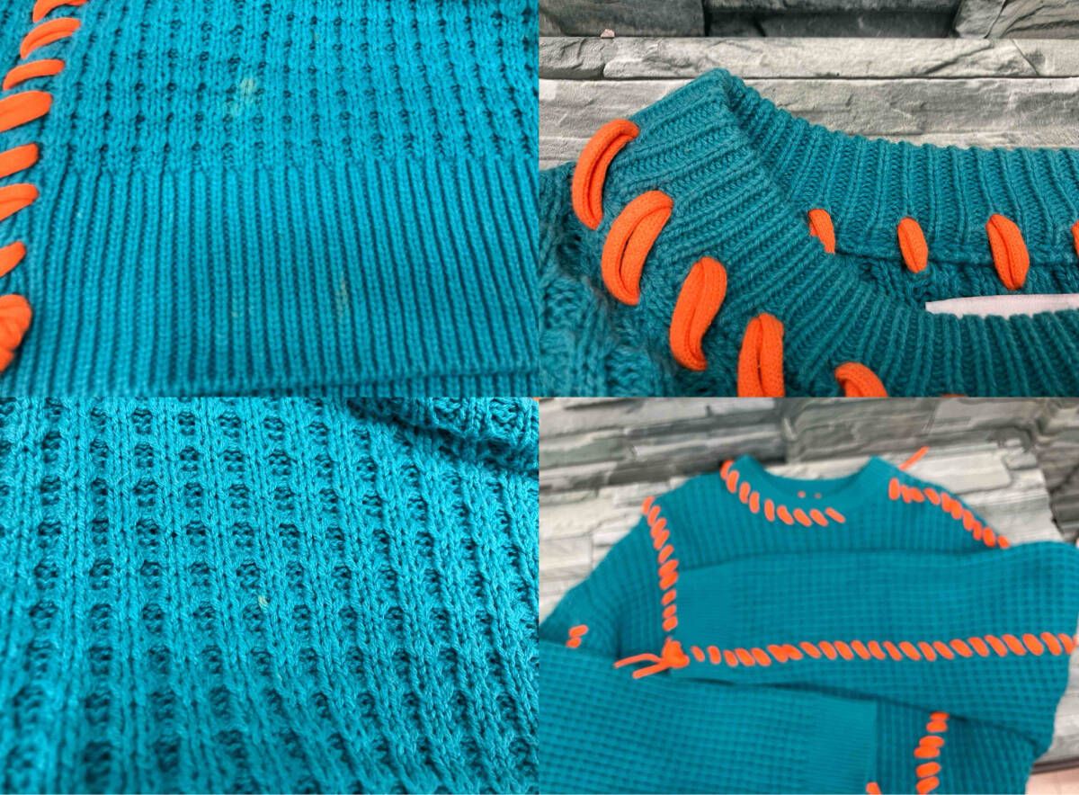 MAISON SPECIAL 鬼ワッフルクレイジーステッチクルーネックニット