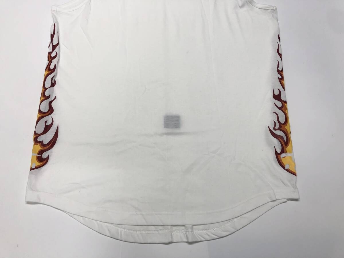 ○★新品未使用　CVTVLIST　ファイヤープリント タンクトップ　1　ホワイト 新品 未使用 CVTVLIST（カタリスト） ファイヤープリント タンクトップ