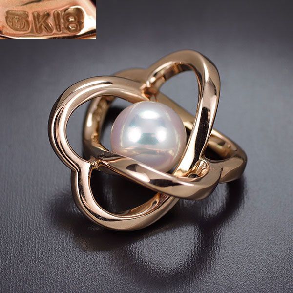 ミキモト K18PG アコヤ真珠 ペンダントトップ ハート - メルカリ