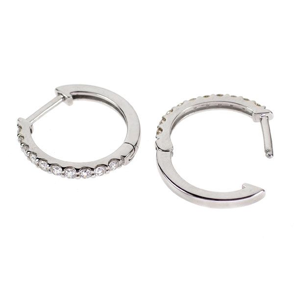Pt900 ダイヤモンド フープ ピアス 0.34ct - メルカリ
