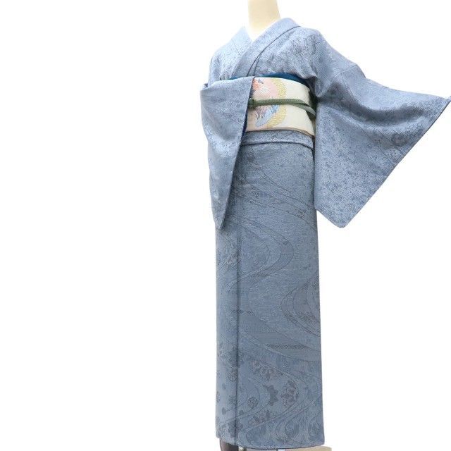 百華❀Y4056◇美品 正絹 山添潤一郎落款 唐花 鳳凰 華文 お召訪問着