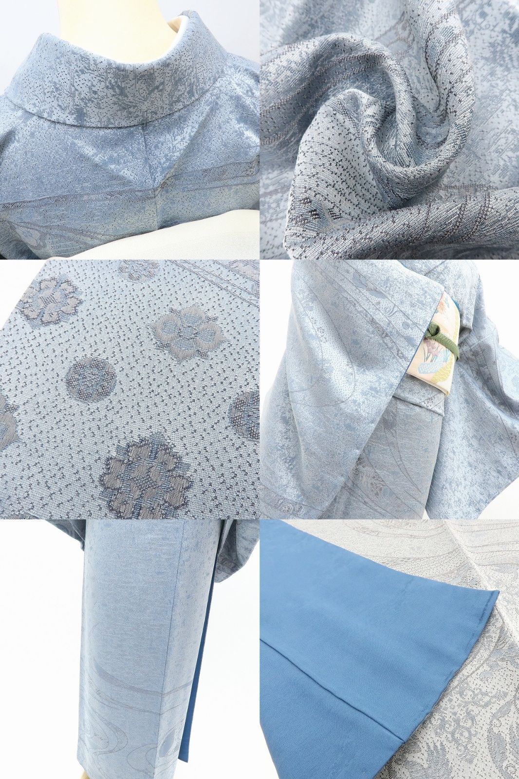 値下げ‼️ 81　中古品　正絹　訪問着　袷きもの　縫取お召　華宝　山添潤一郎監修 値下げ‼️ 81 中古品 正絹 訪問着 袷きもの 縫取お召 華宝 山添潤一郎