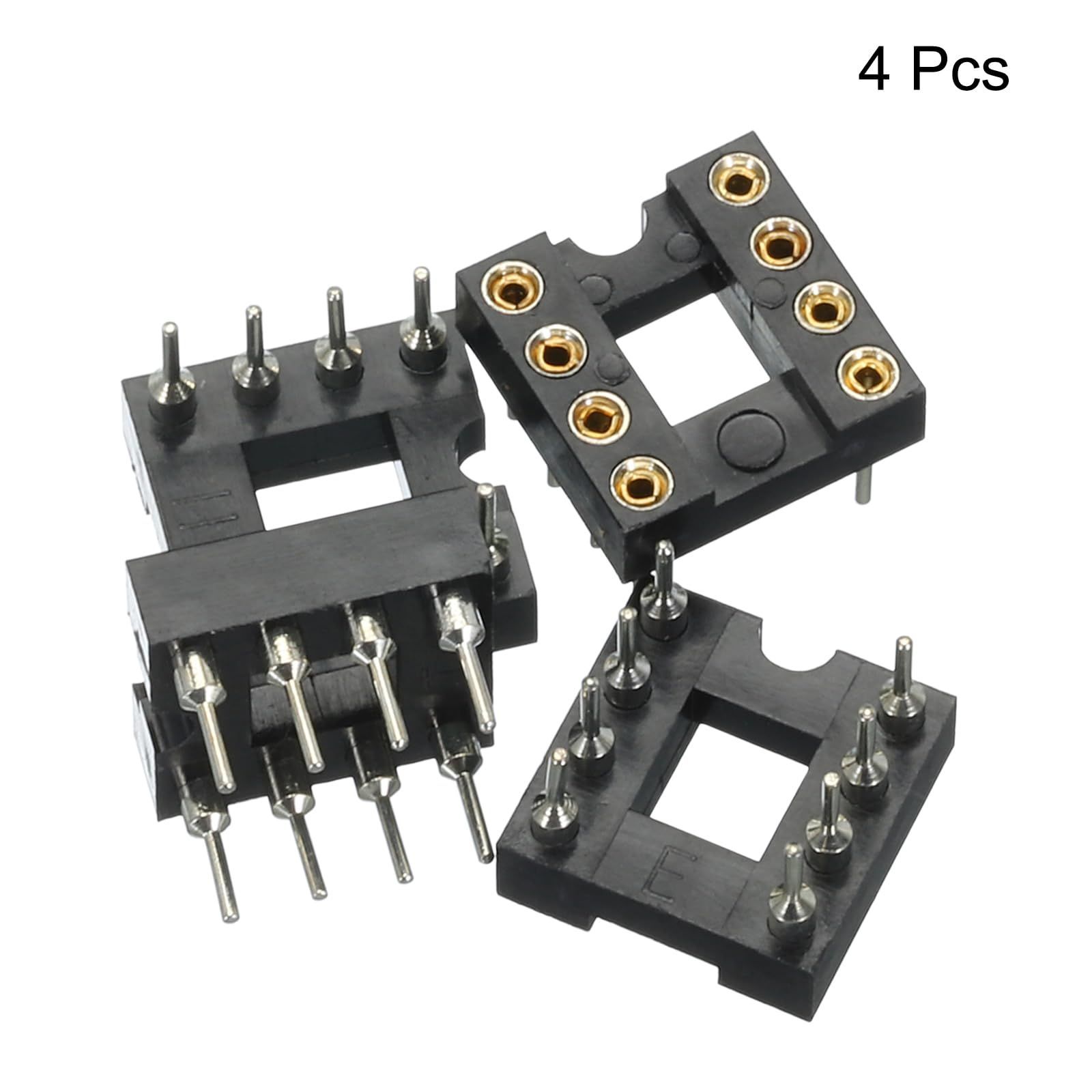 数量限定】uxcell 4個入り DIP ICチップソケットアダプター ラウンド