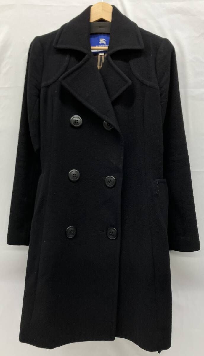 バーバリー ブルーレーベル ロングコート 38 ブラック BURBERRY BLUE LABEL バーバリーブルーレーベル ロングコート ブラック
