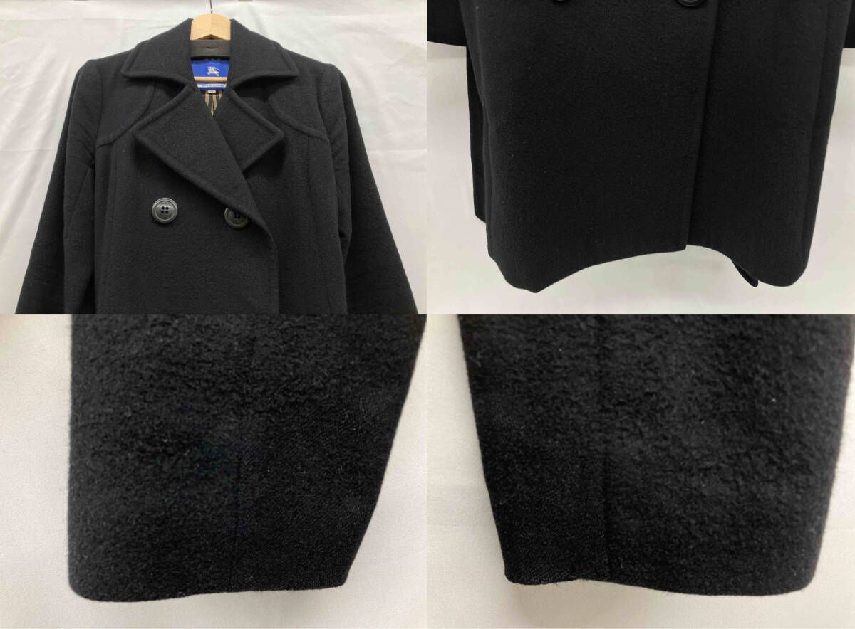 美品 バーバリーブルーレーベル ピーコート ロング ブラック 38