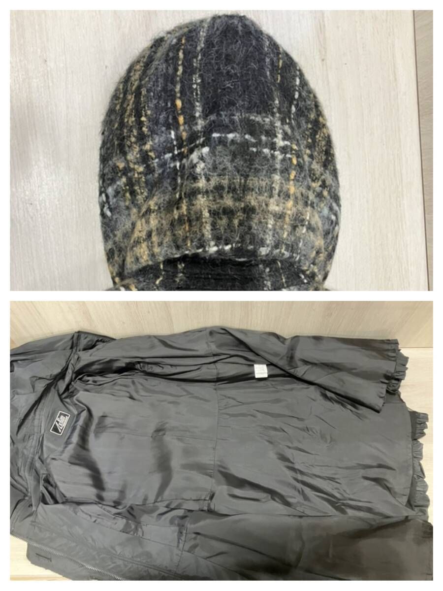 エイココンドウ EIKO KONDO ロングコート チェック 個性的 42サイズ エイココンドウ ロングコート ブラウン 42 Eiko Kondo グラデーション