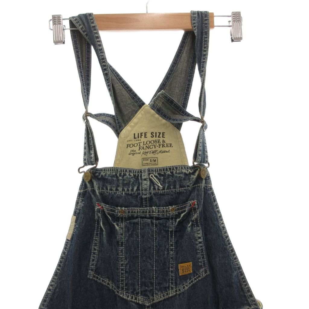 キューブシュガー CUBE SUGAR オーバーオール サロペット M インディゴ