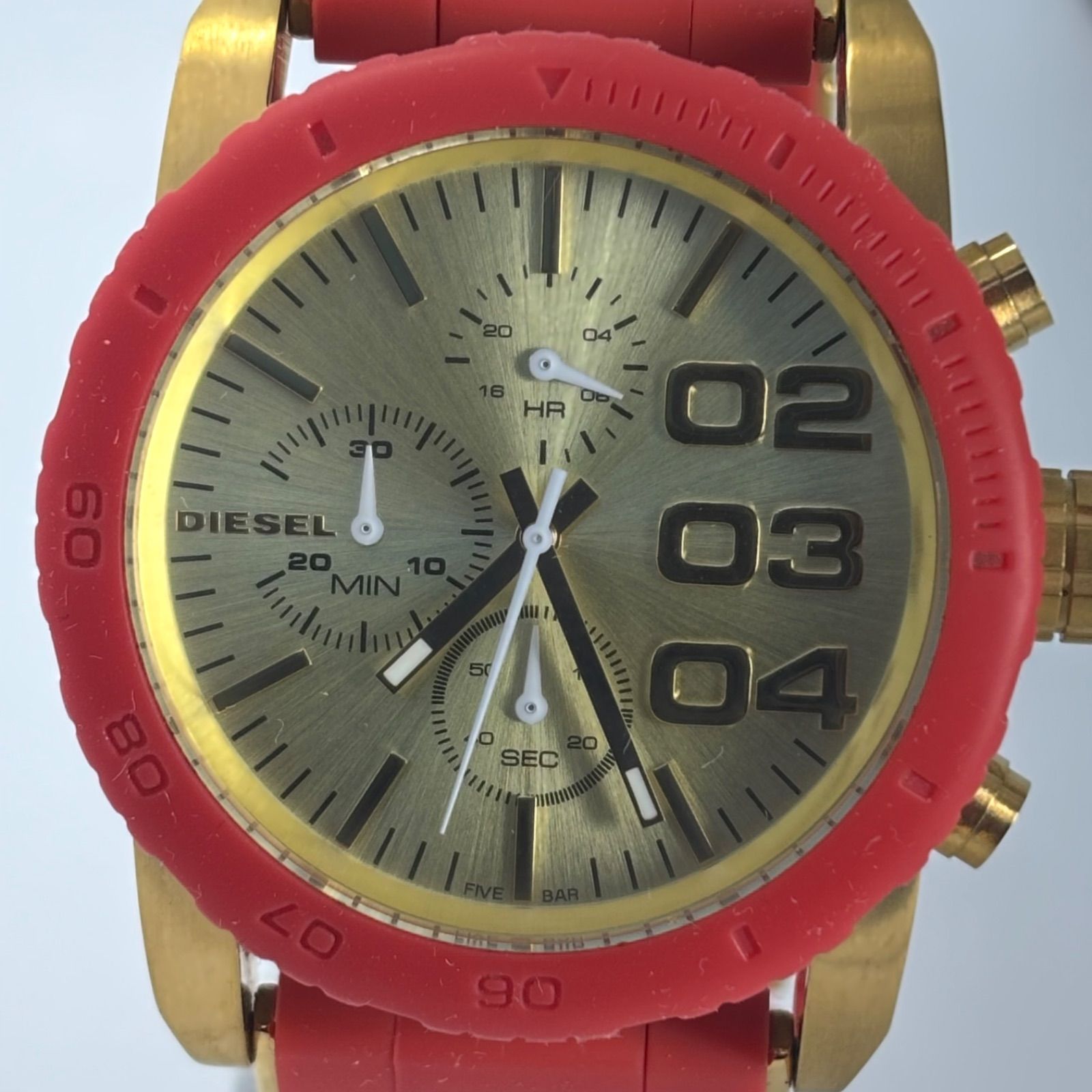 電池交換済稼働品 DIESEL ディーゼル クロノグラフ クオーツ メンズ