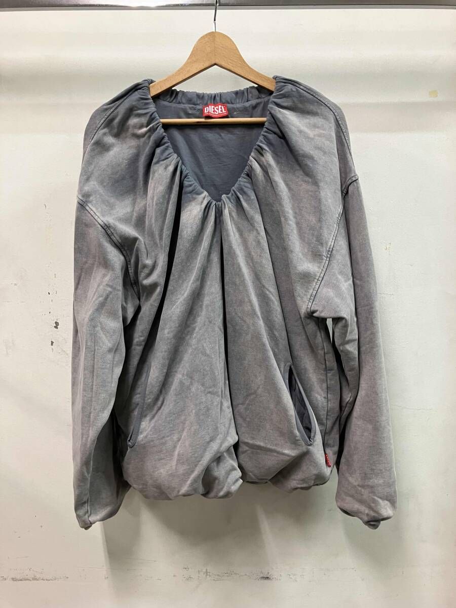 DIESEL ディーゼル F-INDY トレーナー A 17683 ガーメントダイ ブリーチ サイズXS グレー