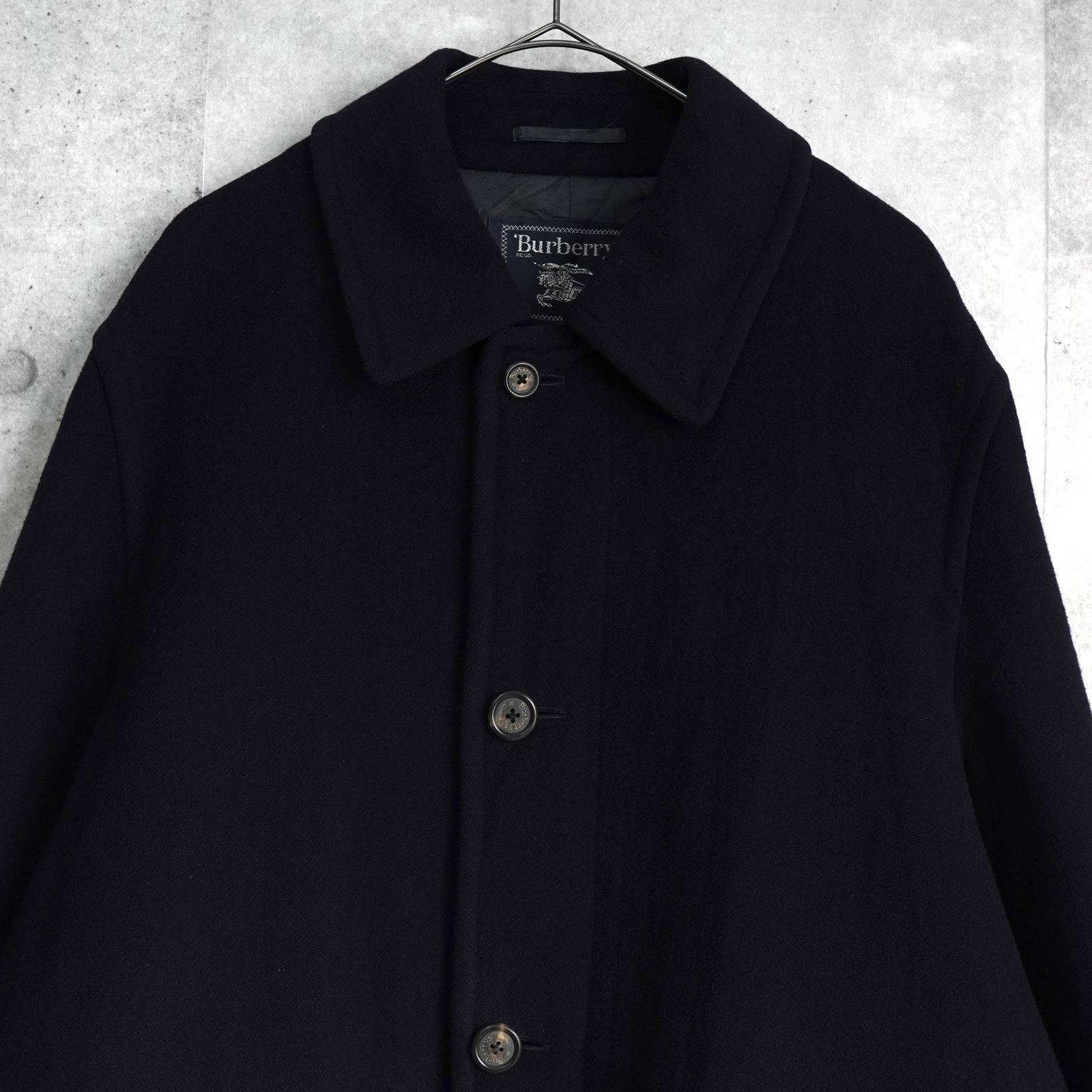 バーバリー ヴィンテージ カシミヤ混紡 ウールコート ブラック - メルカリ