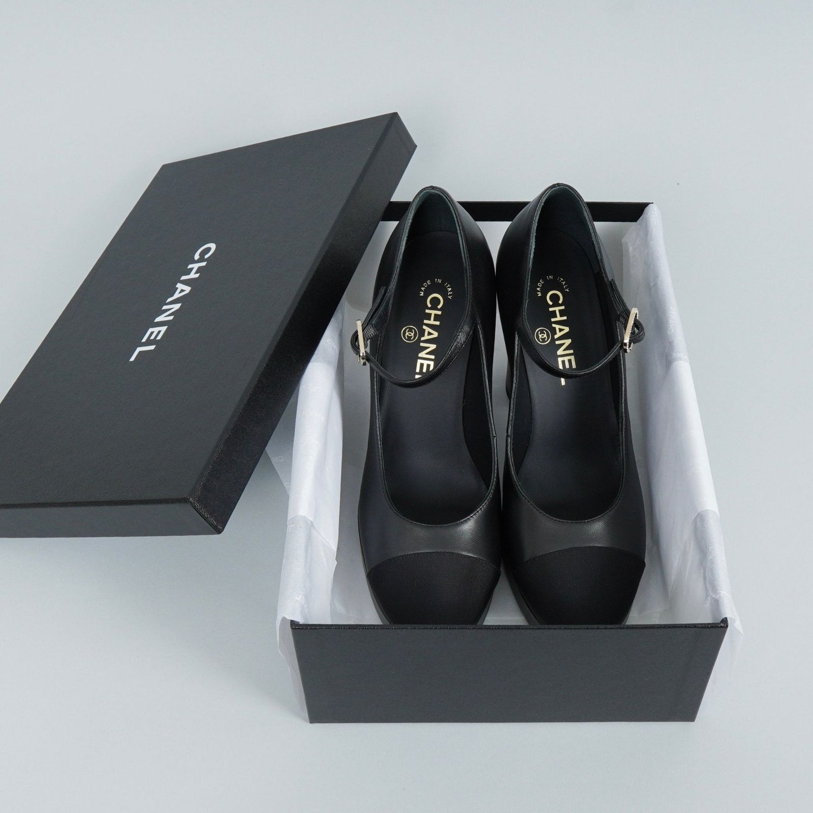  シャネル メリージェーン ココマーク プラットフォームパンプス ブラック 38 C 24.0 cm～24.5 cm ハイヒール パンプス パンプス
