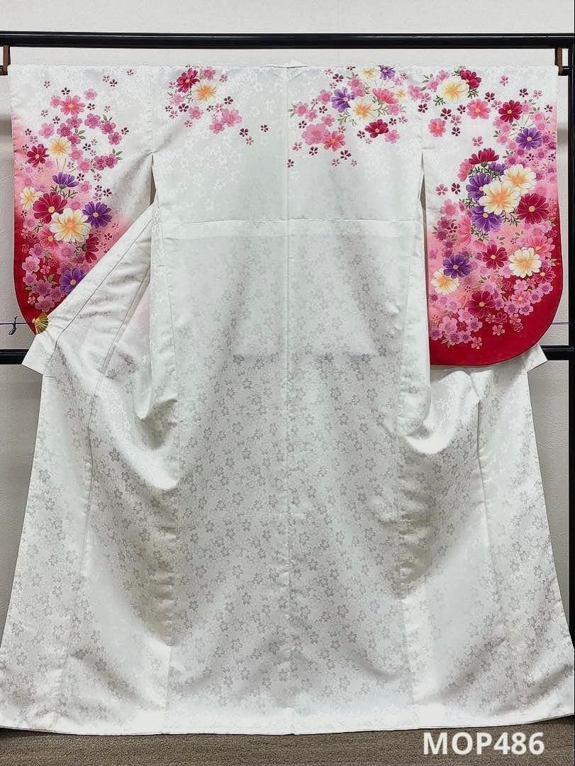 2尺袖 ブランド ポリエステル着物 袴用 金彩 銀彩 もりはなえ 紋