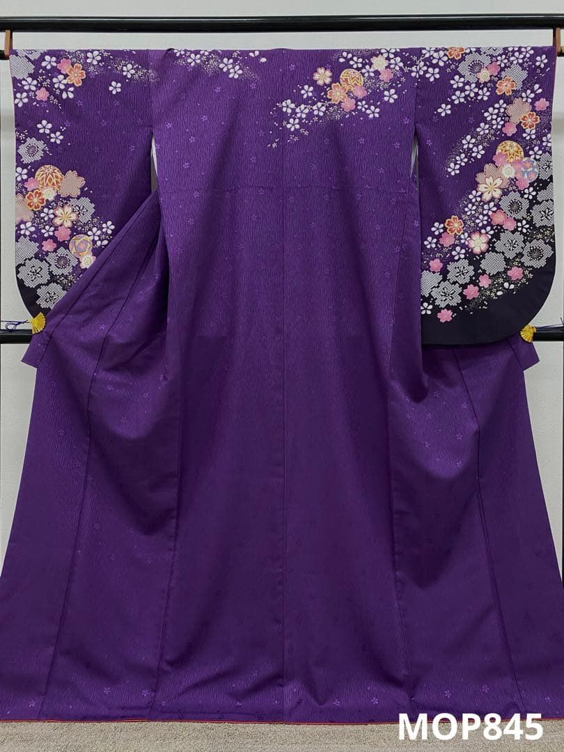 2尺袖 ポリエステル着物 紋意匠 辻ヶ花 袴向き 2尺袖 ポリエステル着物 紋意匠 辻ヶ花 袴向き 2尺袖 ポリエステル