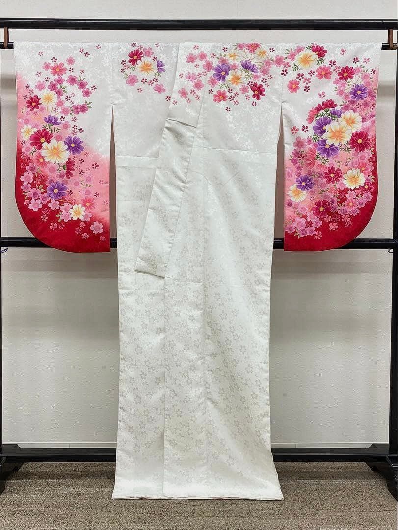 二尺袖 ポリエステル着物 金彩 紋意匠 袴向き MOP486 - メルカリ