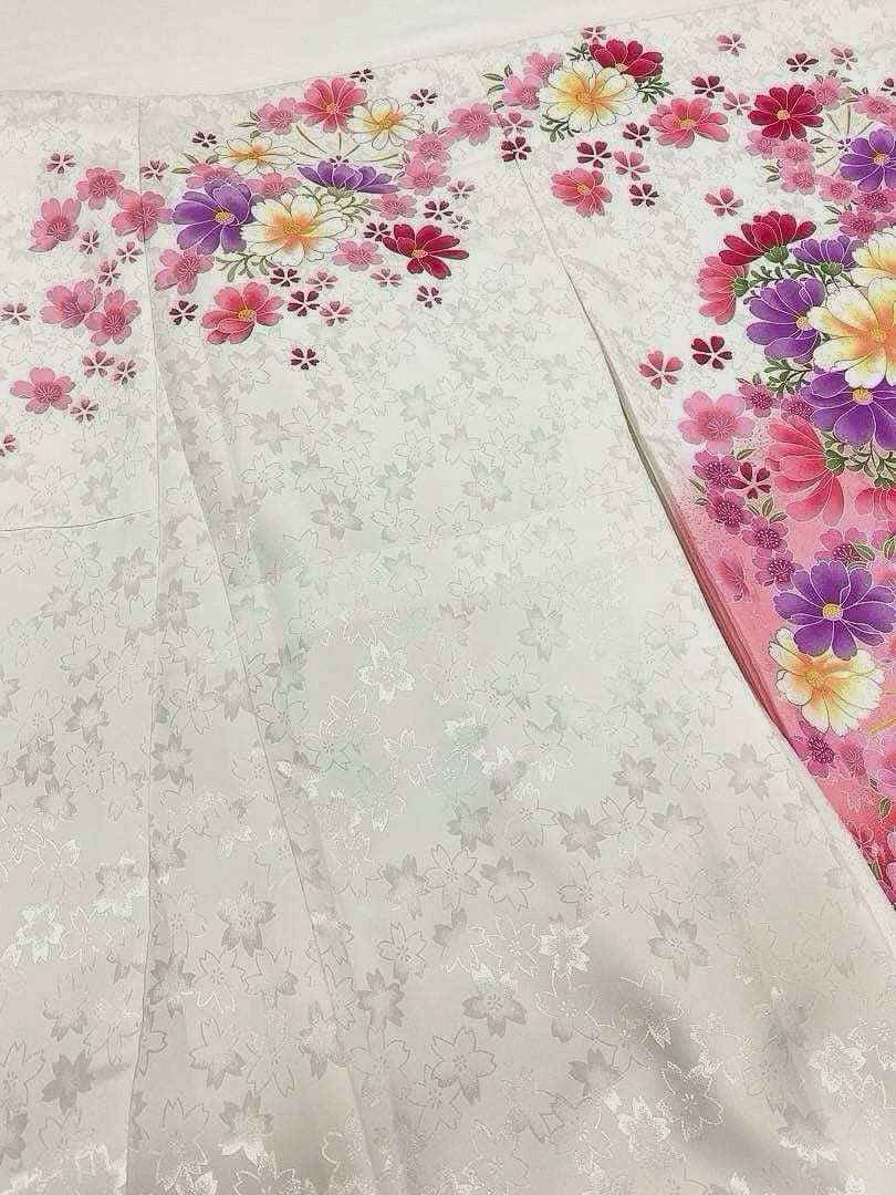 二尺袖 ポリエステル着物 金彩 紋意匠 袴向き MOP486 - メルカリ