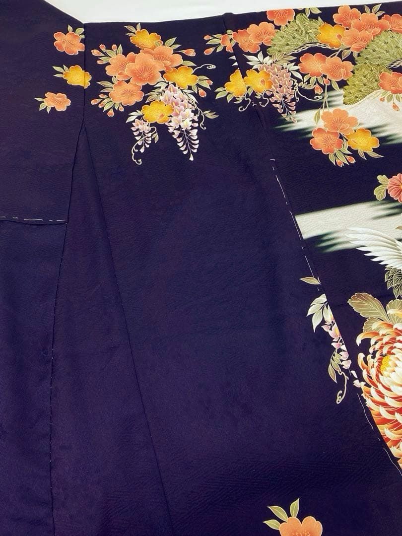 振袖 仮絵羽 金彩 牡丹 舞台衣装 正絹 未仕立て品 八掛付き MOK820