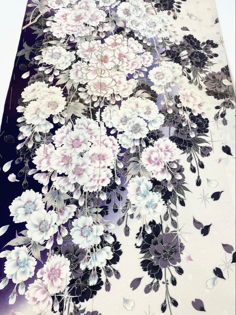 振袖 仮絵羽 ファイナルステージ ラメ刺繍 未仕立て品 八掛付き MOK821 