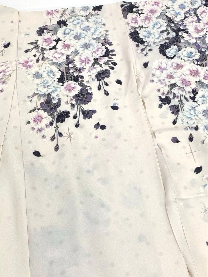 振袖 仮絵羽 ファイナルステージ ラメ刺繍 未仕立て品 八掛付き MOK821