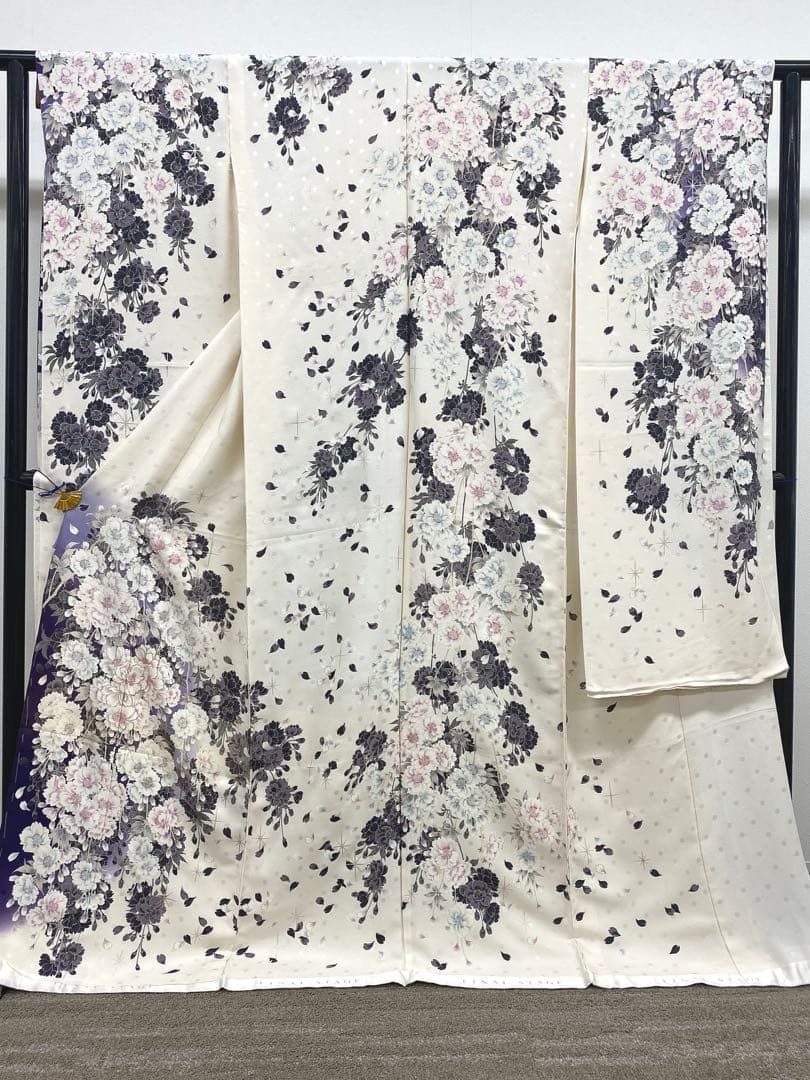 振袖 仮絵羽 ファイナルステージ ラメ刺繍 未仕立て品 八掛付き MOK821 