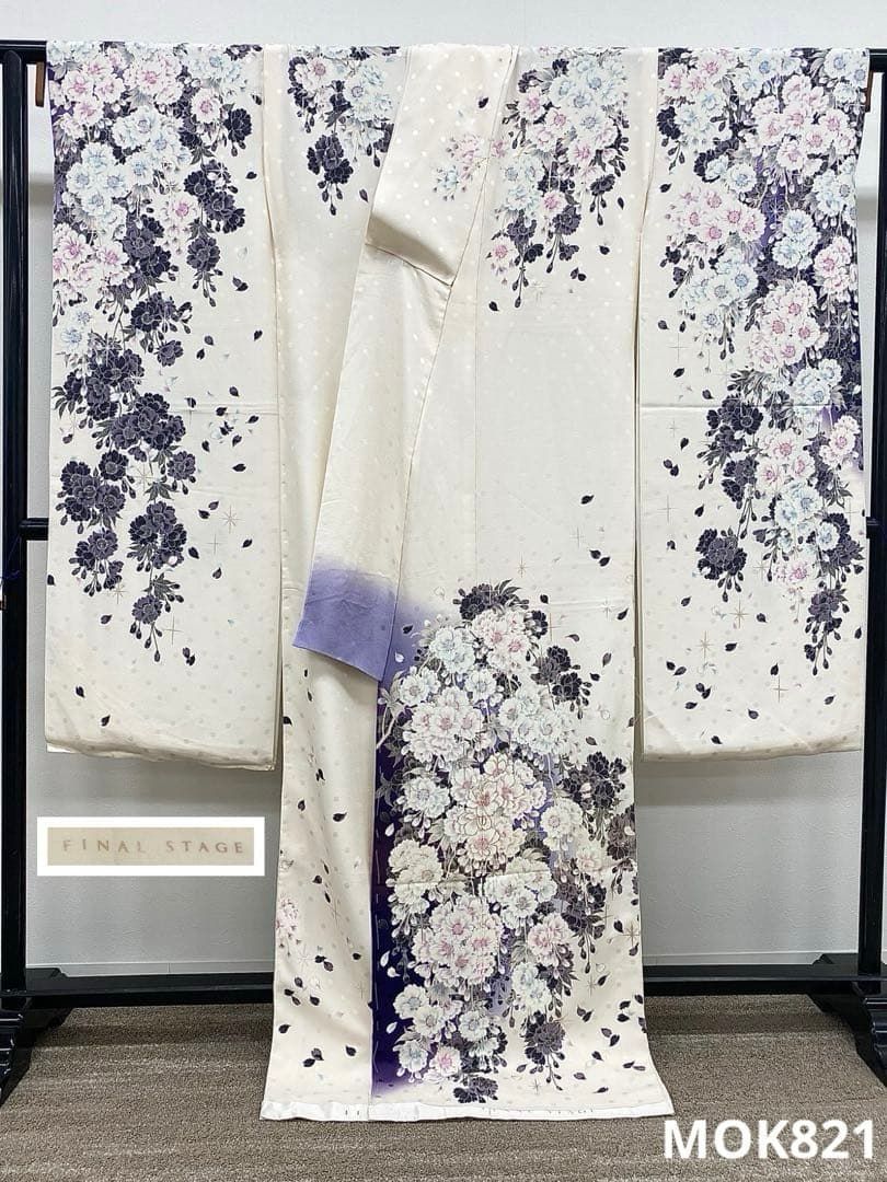 振袖 仮絵羽 ファイナルステージ ラメ刺繍 未仕立て品 八掛付き MOK821
