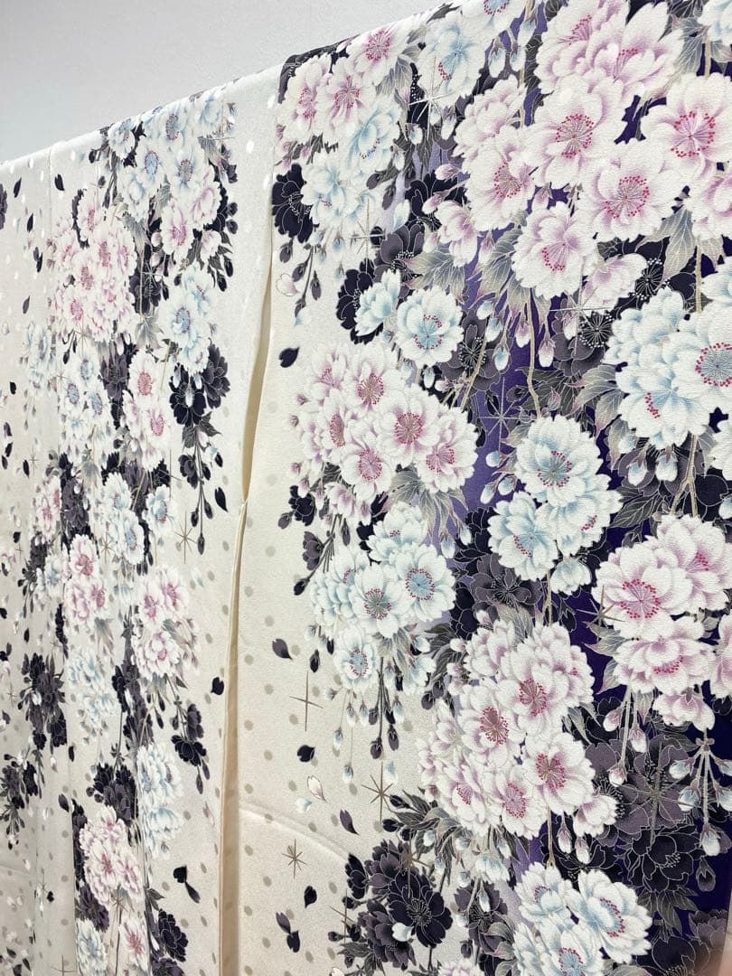 振袖 仮絵羽 ファイナルステージ ラメ刺繍 未仕立て品 八掛付き MOK821