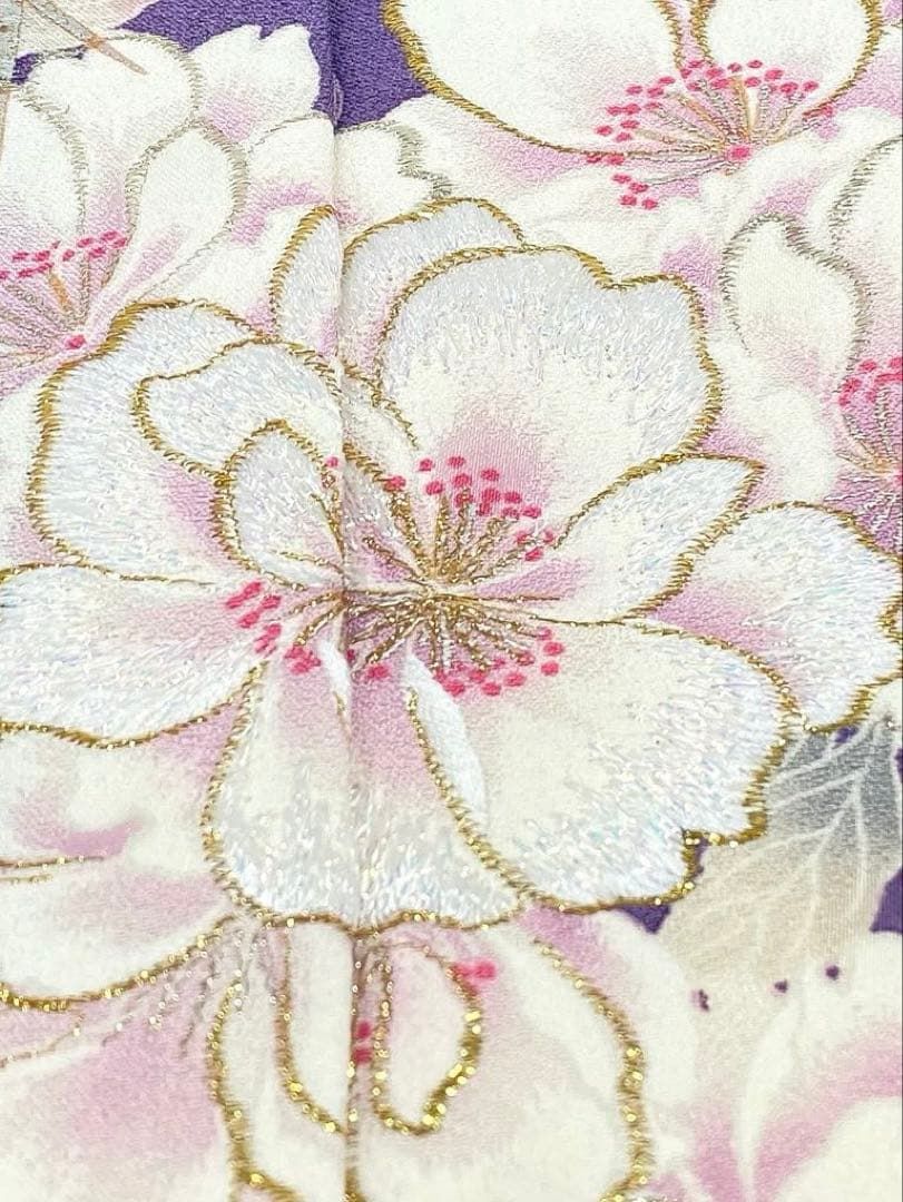 振袖 仮絵羽 ファイナルステージ ラメ刺繍 未仕立て品 八掛付き MOK821