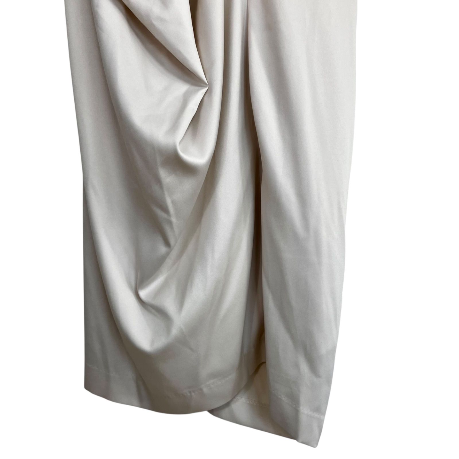 タグ付き未使用 machatt ドレープマットサテンスカート F ECR エクリュ