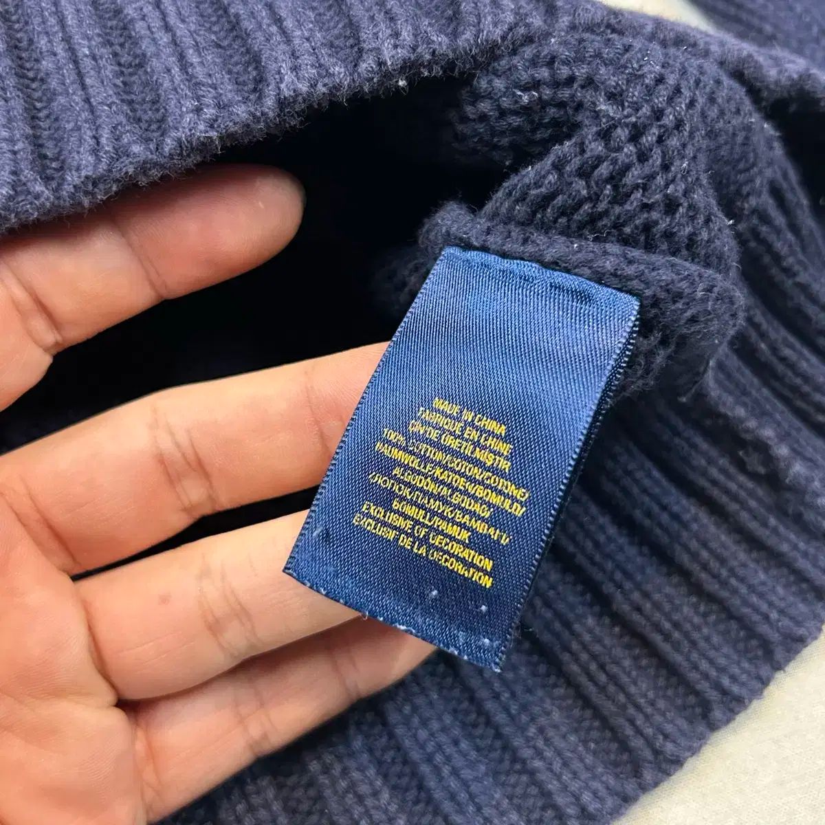 ポロ ラルフローレン ネイビー 星条旗 ハーフジップ セーター ニット