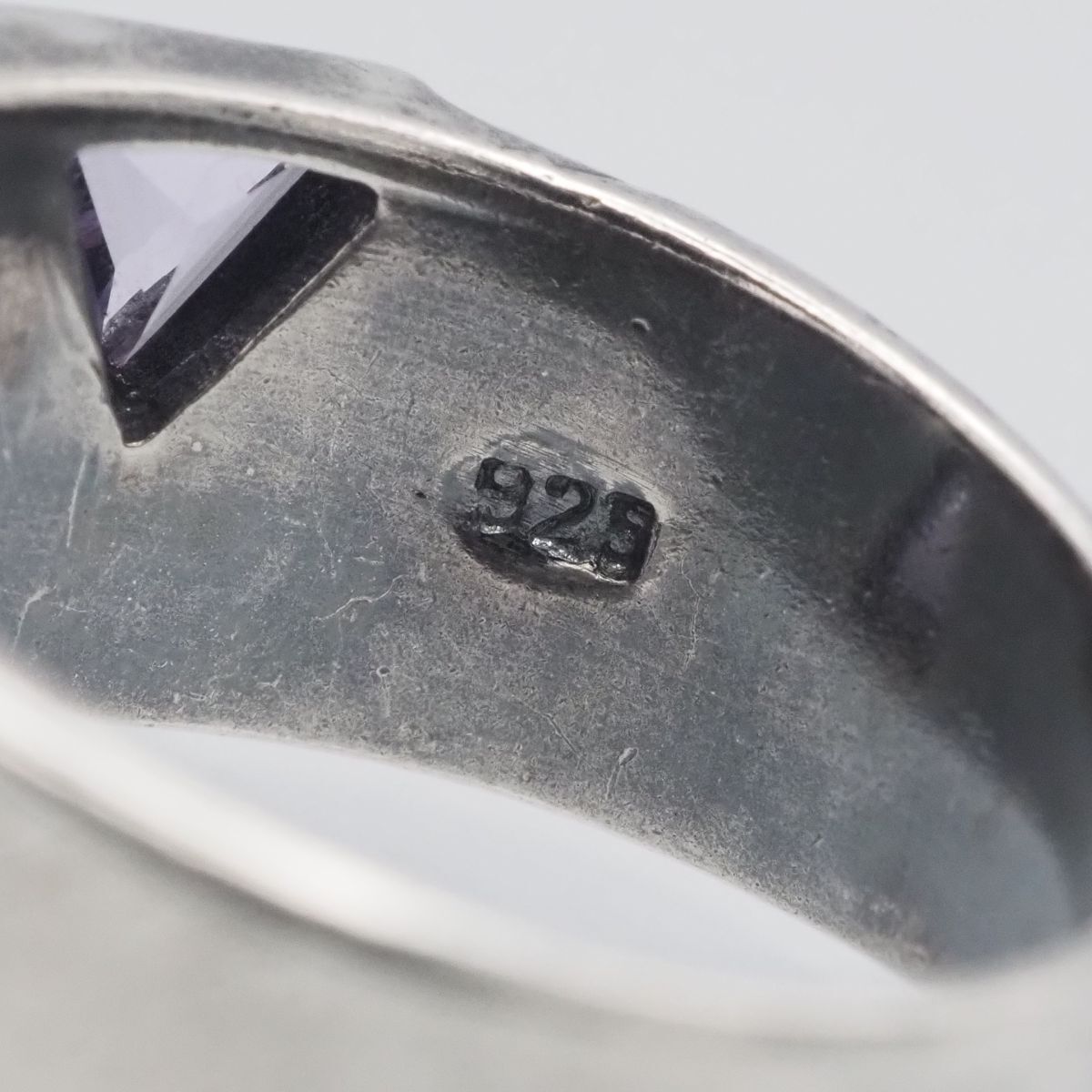 H947 アメジスト マーカサイト マルカジット 925刻印 リング デザイン