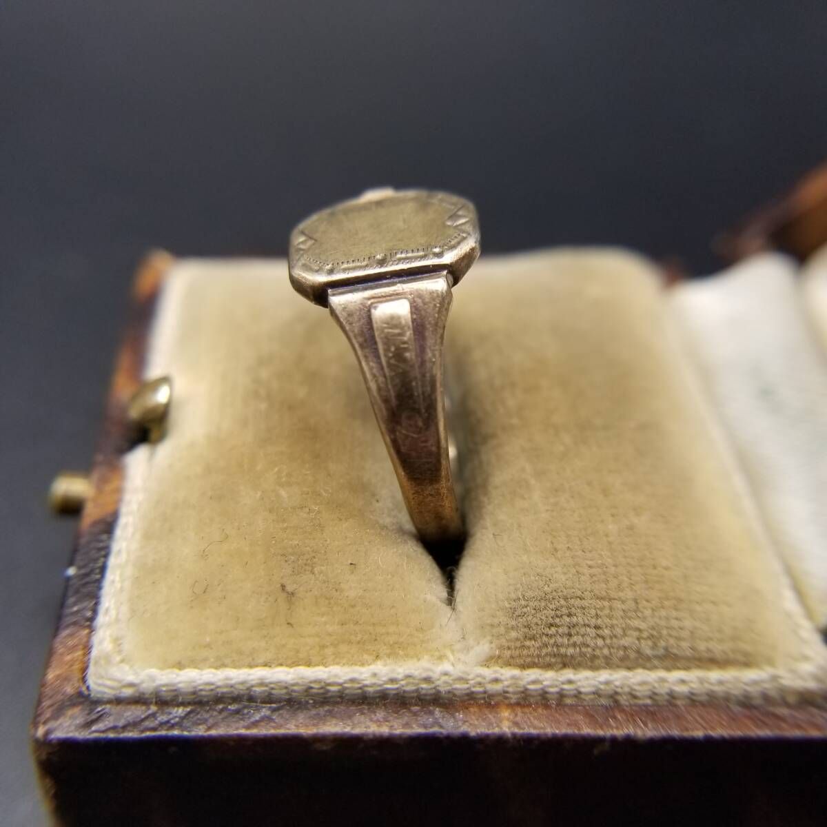 JHW社製 英国 ヴィンテージ アールデコ 八角形 エッチング 925