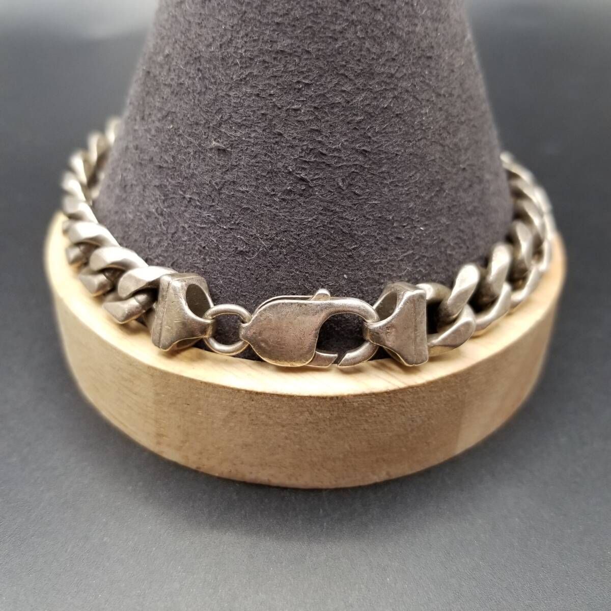 1999年 英国 ヴィンテージ IDタグ 長方形プレート 925 シルバー