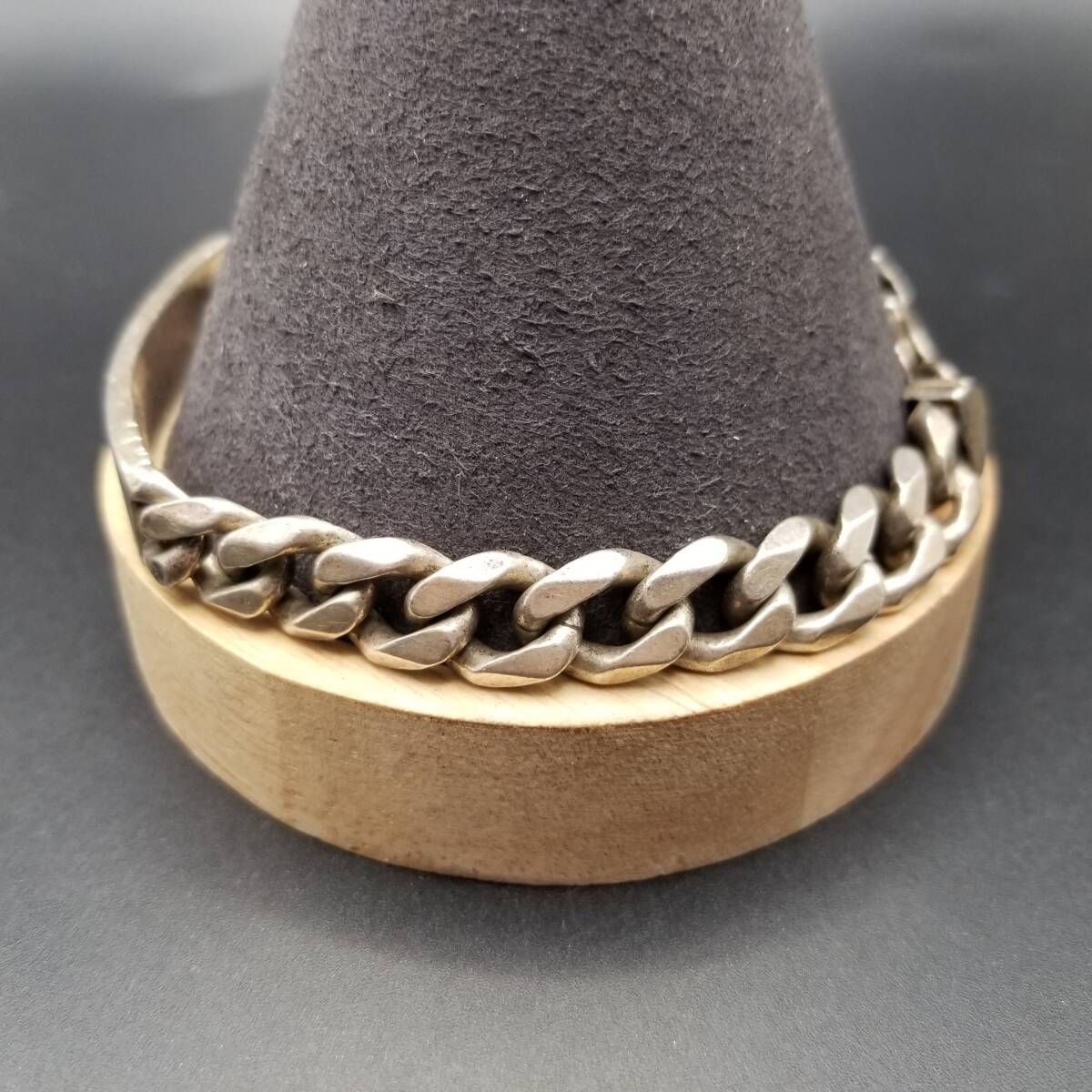 1999年 英国 ヴィンテージ IDタグ 長方形プレート 925 シルバー