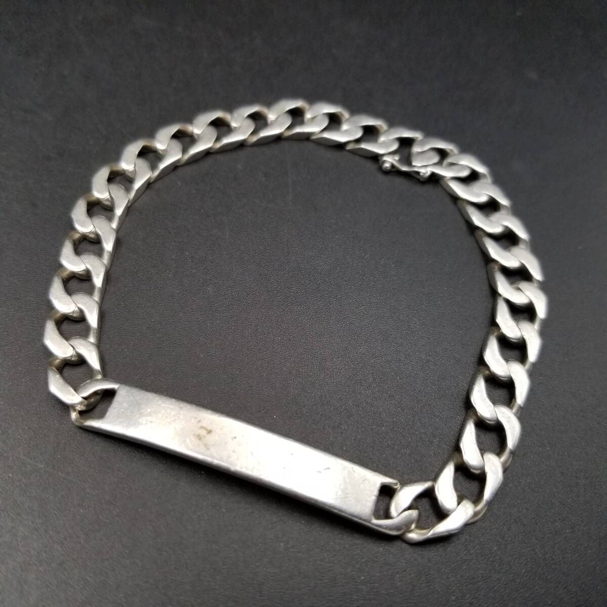 1984年 IDタグ 長方形プレート 喜平チェーン 925 シルバー