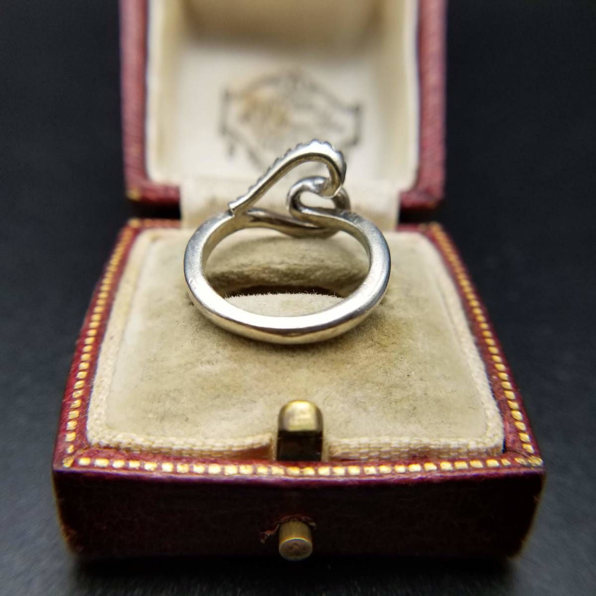 シルバー　925　ハート　リング　指輪　ヴィンテージ調　10号　オーダーメイド シルバー 925 ハート リング 指輪 ヴィンテージ調 10号 オーダーメイド