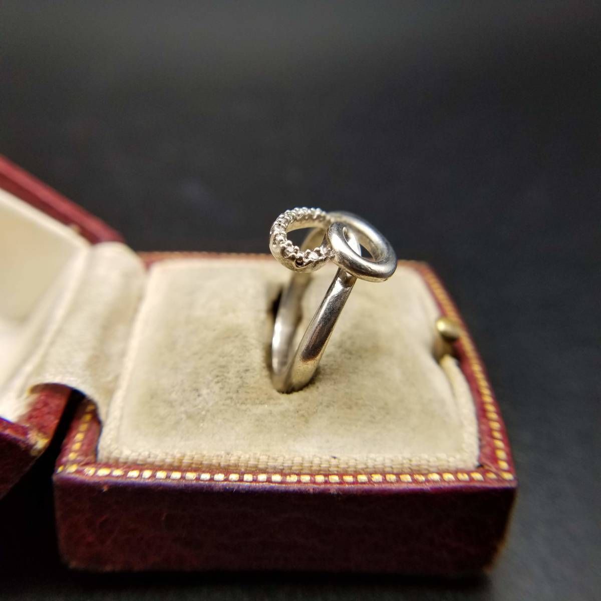 シルバー　925　ハート　リング　指輪　ヴィンテージ調　10号　オーダーメイド シルバー 925 ハート リング 指輪 ヴィンテージ調 10号 オーダーメイド