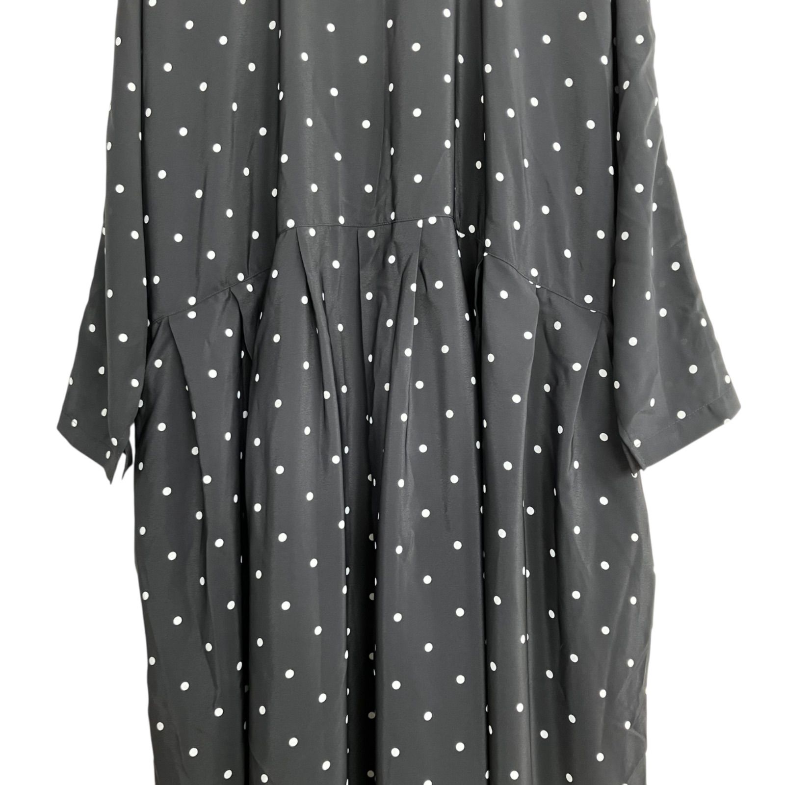 ◇ アイシービー iCB クロスコンビ ニットワンピース 長袖 ロング丈 V