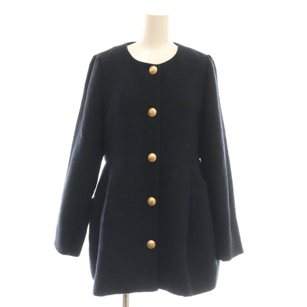 カデュネ CADUNE 23SS ペプラムジャケット ノーカラージャケット 金