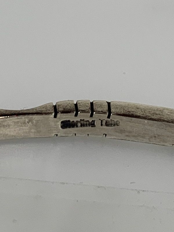中古品】 NAVAJO ナバホ ELAINE TAHE SILVER BANGLE シルバー バングル