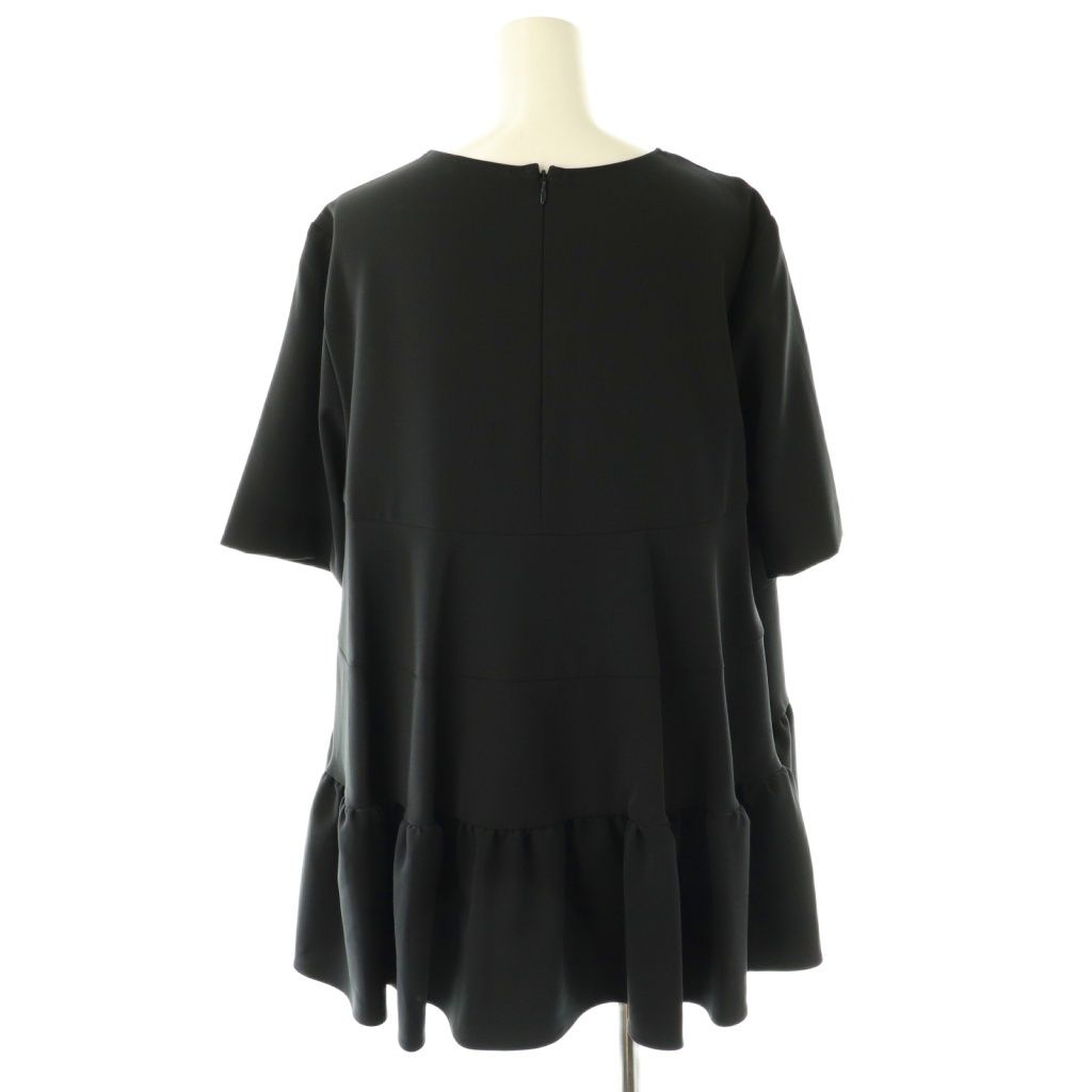 2023年　yori ハーフスリーブティアードブラウス ネイビー　36 yori ハーフスリーブティアードブラウス ネイビー yori ハーフスリーブ