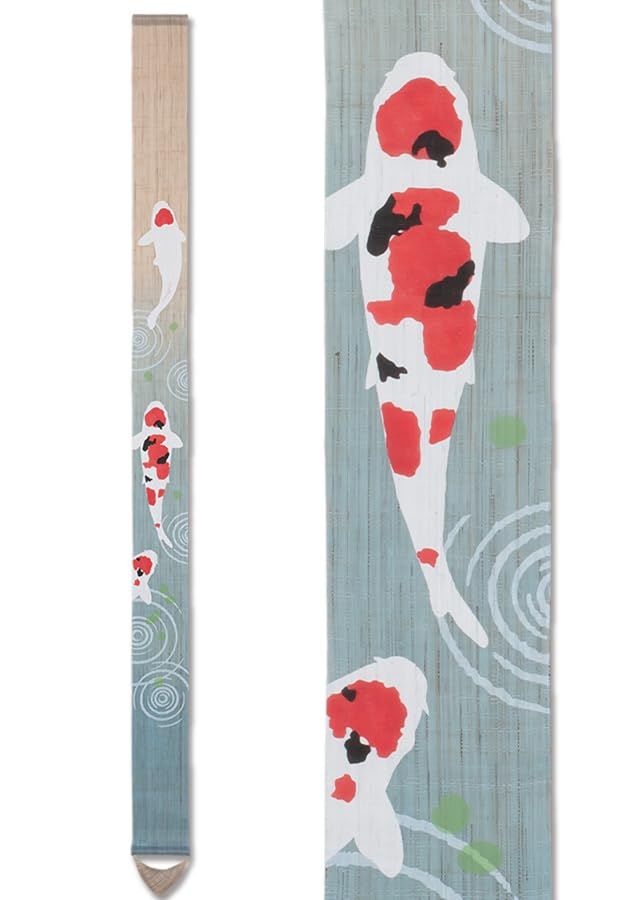 289京都洛柿庵 のれん Tsj-020 細タペ 丹頂大正三色 麻 タペストリー 細タペストリー 掛け軸 インテリア 和モダン 和風