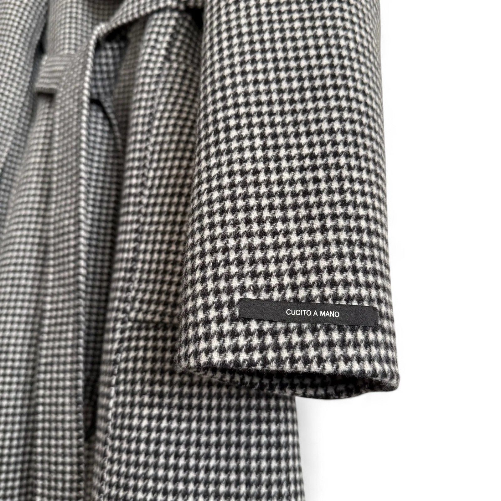 未使用級 現行 MaxMara クチートアマーノ 千鳥格子柄ウールロング