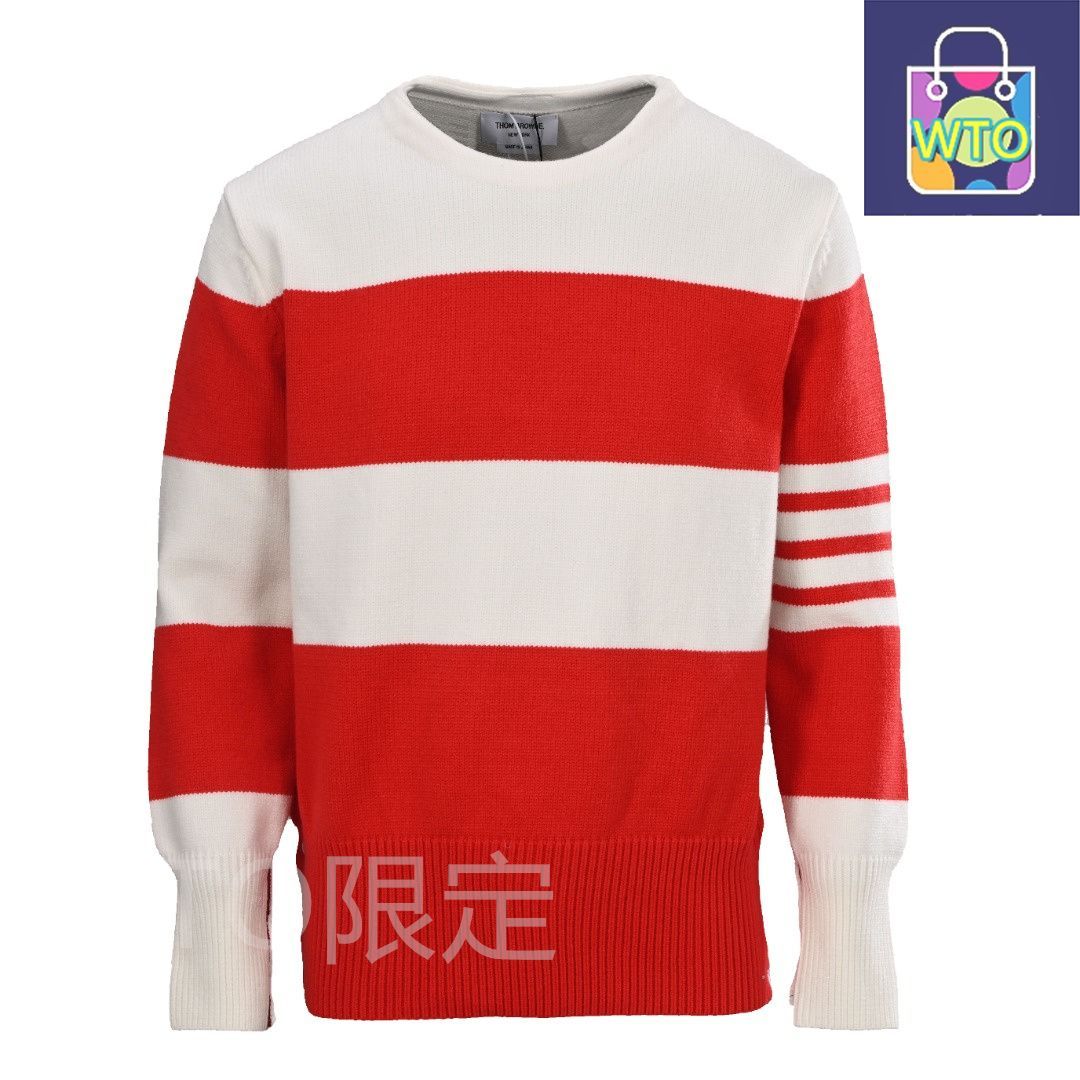 今日特価】Thom Browne トム・ブラウン レッドストライプサイド