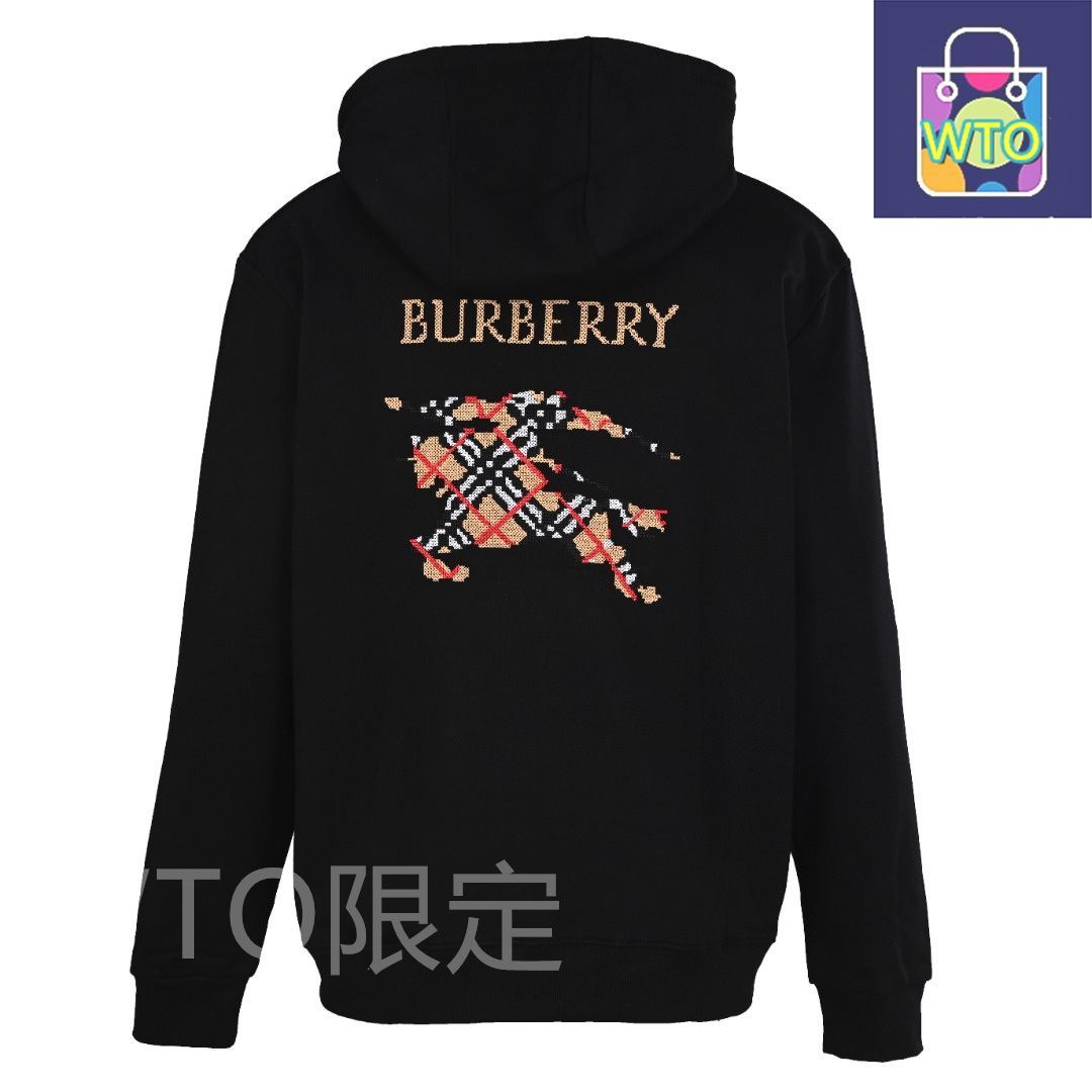 今日特価】Burberry バーバリー 戦馬クロスステッチフードジャケット