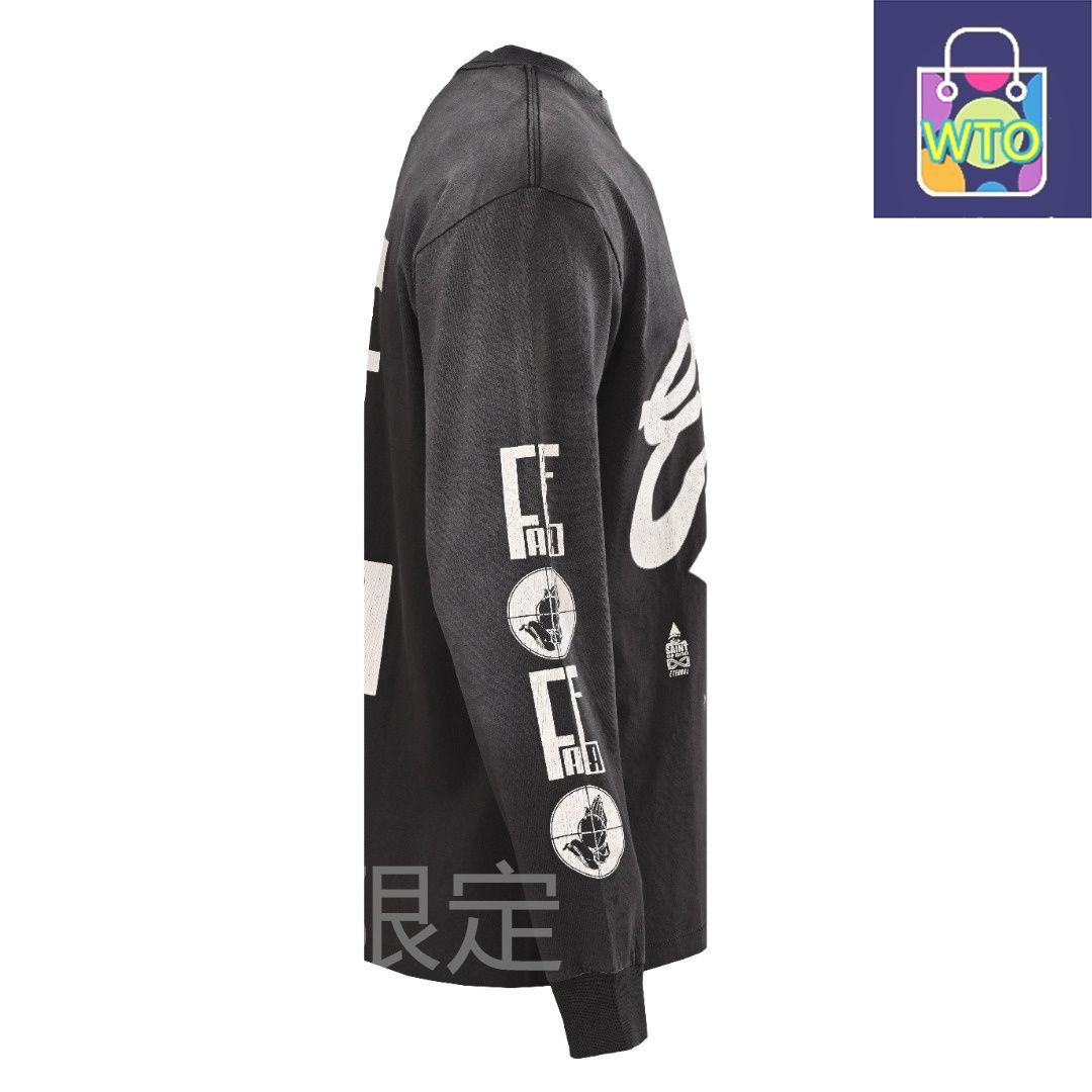 SAINT MICHAEL 十字架プリントロングスリーブ T シャツ SAINT MICHAEL 十字架プリントロングスリーブ T シャツ SAINT MXXXXXX