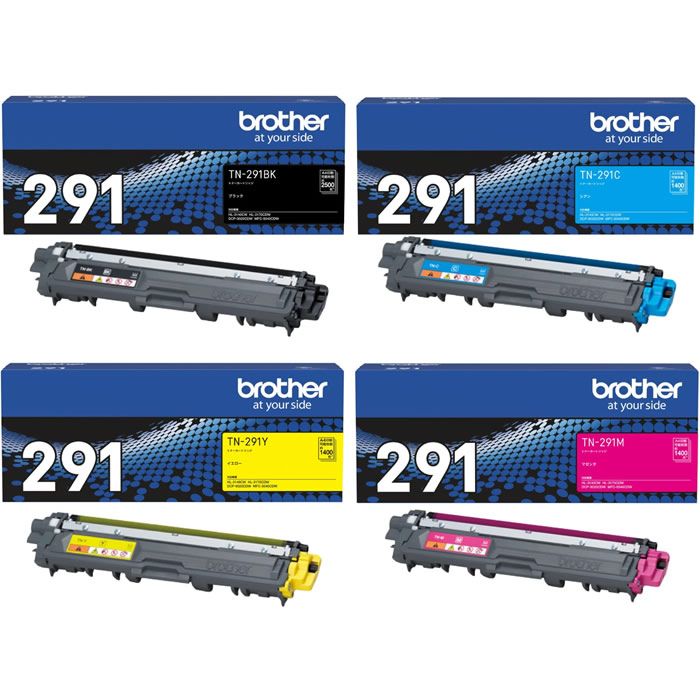 セット ブラザー トナーカートリッジ TN-291 BK C M Y TN-291-4 SET